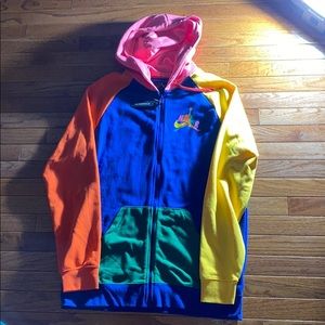 Nike Multicolor Men's Hoodie - Blue, Orange, Yellow, Pink, Green